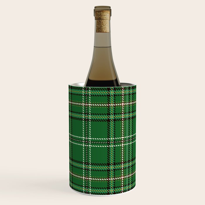 Green Tartan Plaid Christmas Pattern Wine Chiller Gallery Image 2