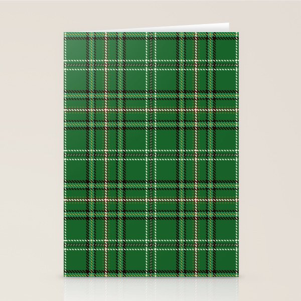 Green Tartan Plaid Christmas Pattern Stationery Card Gallery Image 2