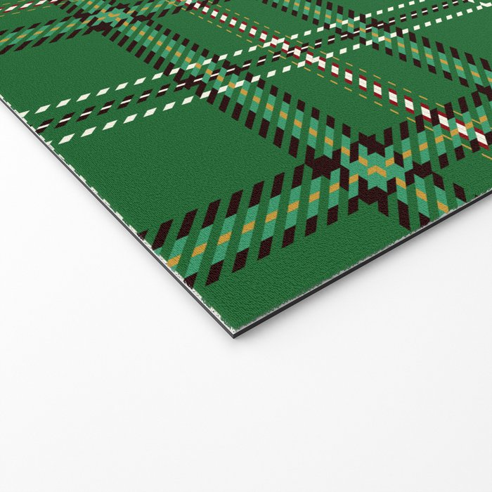 Green Tartan Plaid Christmas Pattern Welcome Mat Gallery Image 2