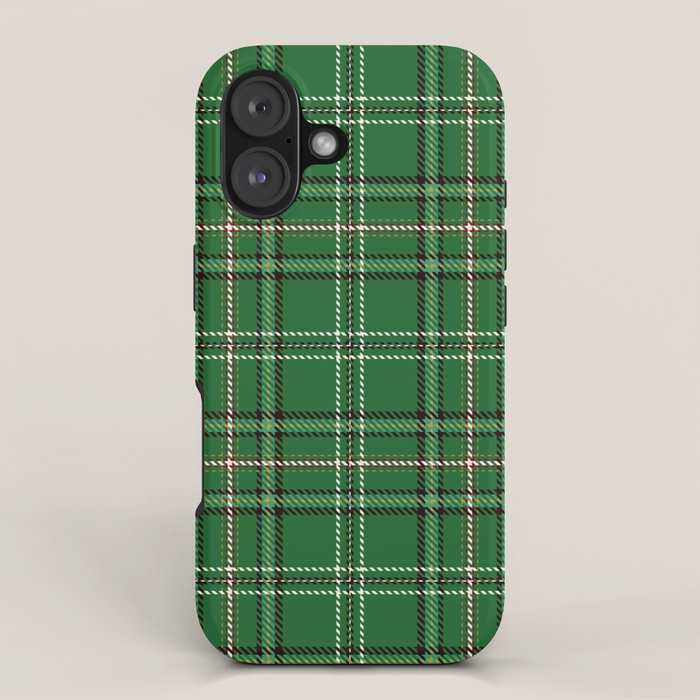 Green Tartan Plaid Christmas Pattern iPhone Case Gallery Image 1