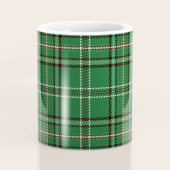 Green Tartan Plaid Christmas Pattern Coffee Mug Gallery Image 4