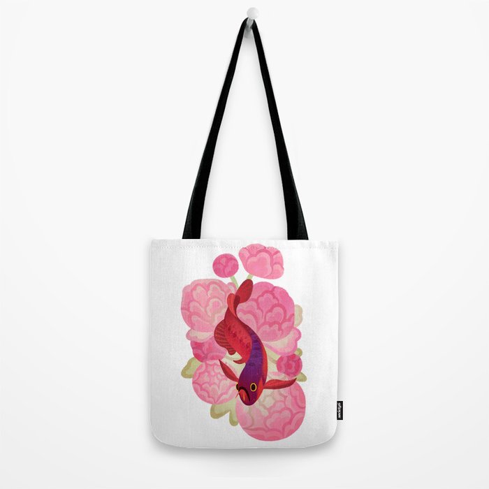 Arowana and peony 2 Tote Bag Gallery Image 2