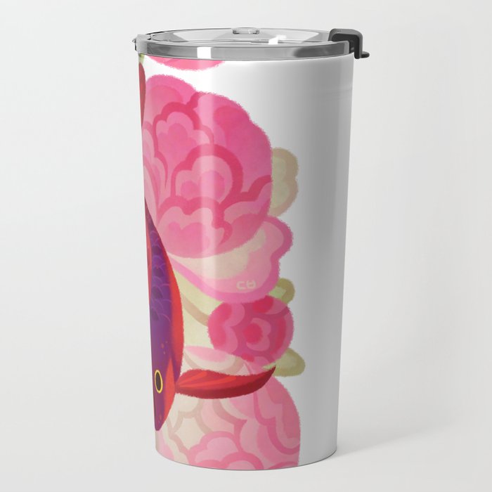Arowana and peony 2 Travel Mug Gallery Image 2