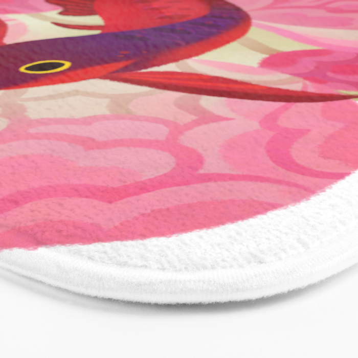 Arowana and peony 2 Bath Mat Gallery Image 3