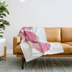 Arowana and peony 2 Throw Blanket Gallery Image 1