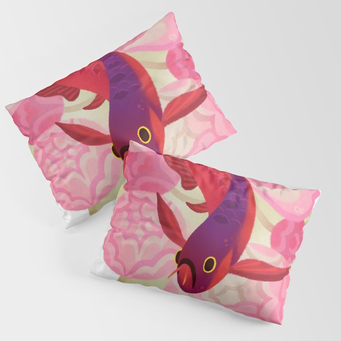 Arowana and peony 2 Pillow Sham Gallery Image 3