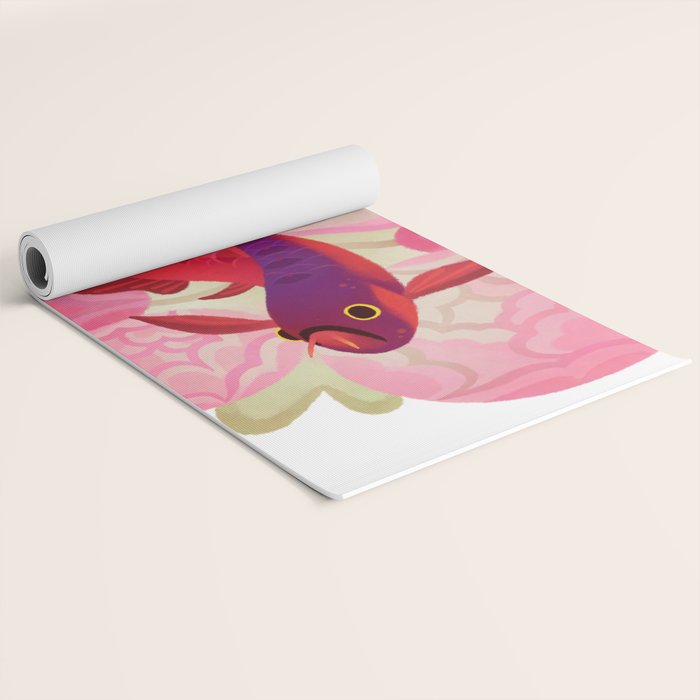 Arowana and peony 2 Yoga Mat Gallery Image 2