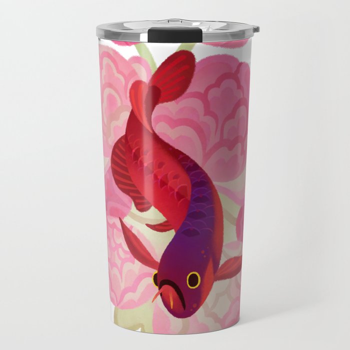 Arowana and peony 2 Travel Mug Gallery Image 1