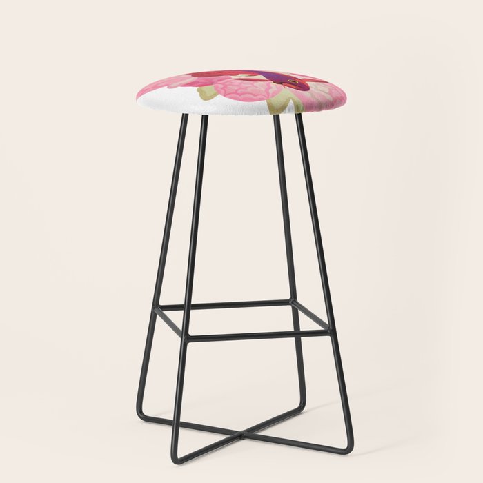 Arowana and peony 2 Stool Gallery Image 1