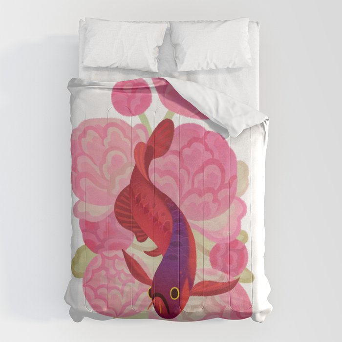Arowana and peony 2 Comforter Gallery Image 1
