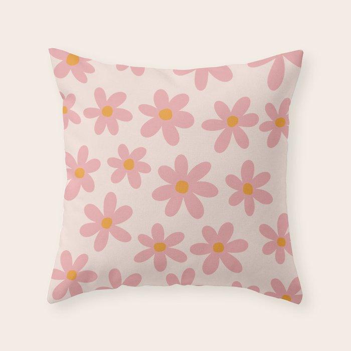Summer Flowers I Throw Pillow Gallery Image 6