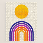 Rainbow Sun: Retro 80s Edition Jigsaw Puzzle Gallery Image 1