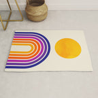 Rainbow Sun: Retro 80s Edition Rug Gallery Image 1