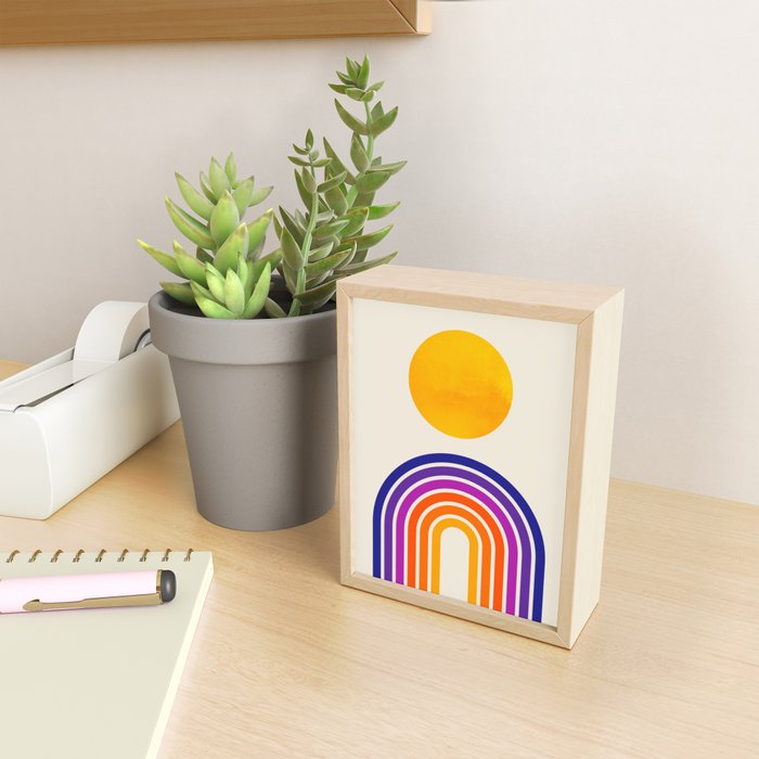 Rainbow Sun: Retro 80s Edition Mini Art Print Gallery Image 2