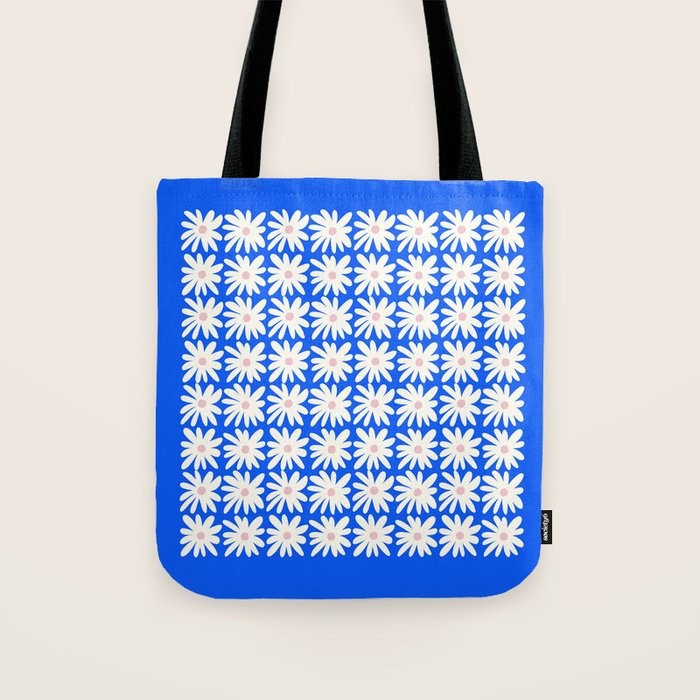 Daisies in Blue Tote Bag Gallery Image 1