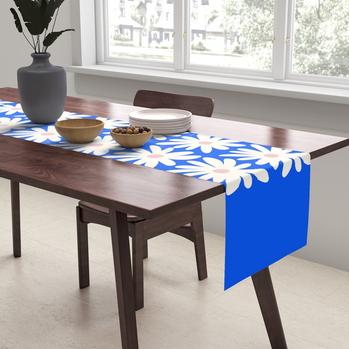 Daisies in Blue Table Runner Gallery Image 2