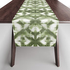Shibori olive diamond tie dye patetrn Table Runner Gallery Image 1