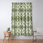 Shibori olive diamond tie dye patetrn Window Curtain Gallery Image 5