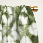 Shibori olive diamond tie dye patetrn Window Curtain Gallery Image 2