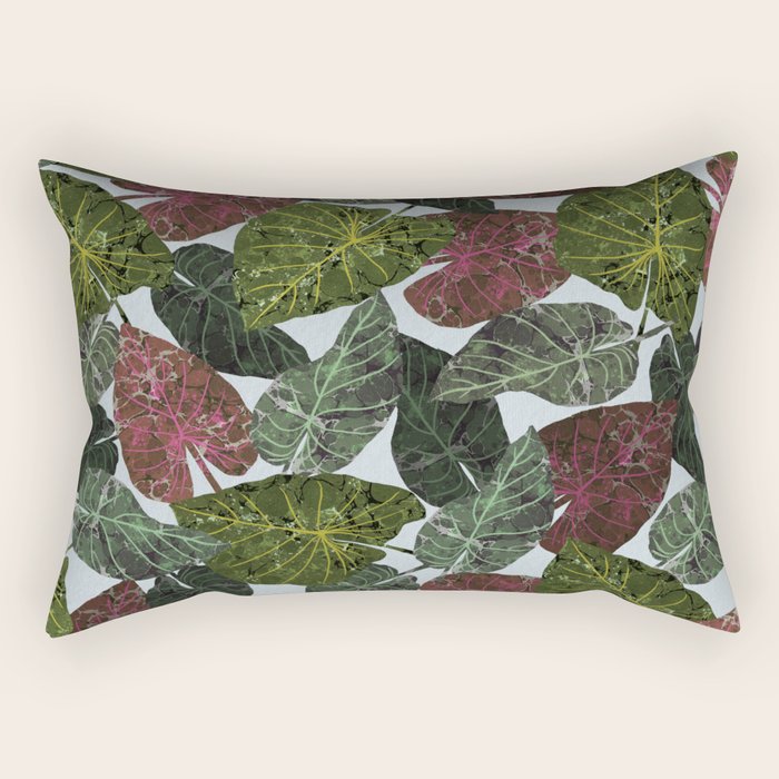 Textured Leaves - Pattern Rectangular Pillow Gallery Image 2