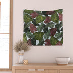 Textured Leaves - Pattern Wall Tapestry Gallery Image 2