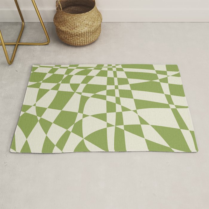 Glass Glitch: Forest Green Edition Rug Gallery Image 1
