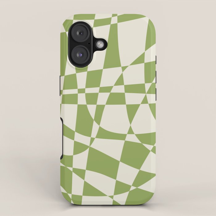 Glass Glitch: Forest Green Edition iPhone Case Gallery Image 1