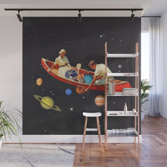 Big Bang Generation - A romantic boat ride amongst planets & stars in space Wall Mural Gallery Image 1