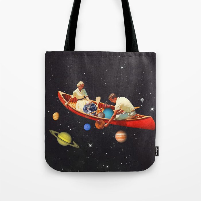 Big Bang Generation - A romantic boat ride amongst planets & stars in space Tote Bag Gallery Image 1