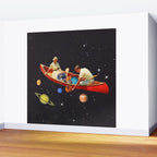 Big Bang Generation - A romantic boat ride amongst planets & stars in space Wall Mural Gallery Image 2