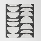 Mid-Century Modern Pattern No.8 - Black and White Throw Blanket Gallery Image 2