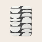 Mid-Century Modern Pattern No.8 - Black and White Bath Mat Gallery Image 1