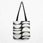 Mid-Century Modern Pattern No.8 - Black and White Tote Bag Gallery Image 2