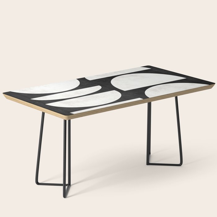 Mid-Century Modern Pattern No.8 - Black and White Coffee Table Gallery Image 1