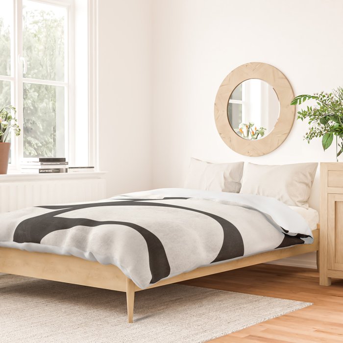 Mid-Century Modern Pattern No.8 - Black and White Duvet Cover Gallery Image 2