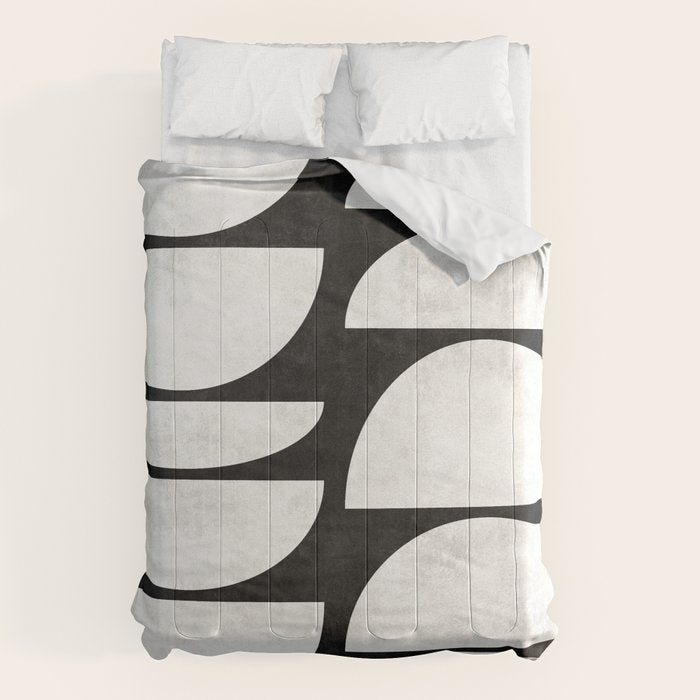 Mid-Century Modern Pattern No.8 - Black and White Comforter Gallery Image 1