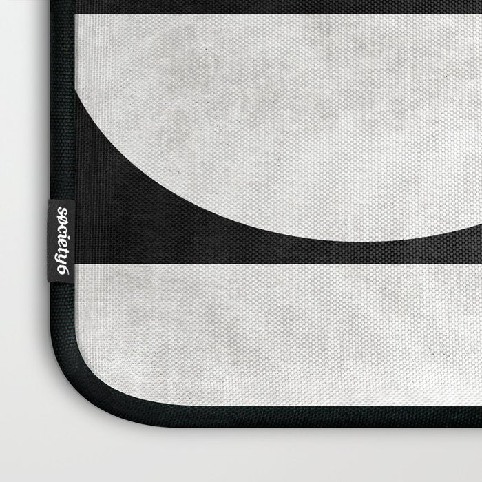 Mid-Century Modern Pattern No.8 - Black and White Laptop Sleeve Gallery Image 3
