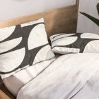 Mid-Century Modern Pattern No.8 - Black and White Pillow Sham Gallery Image 2