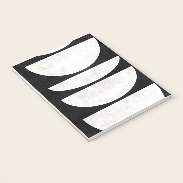 Mid-Century Modern Pattern No.8 - Black and White Notebook Gallery Image 3