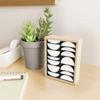Mid-Century Modern Pattern No.8 - Black and White Mini Art Print Gallery Image 2