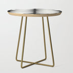 Mid-Century Modern Pattern No.8 - Black and White Side Table Gallery Image 1