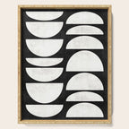 Mid-Century Modern Pattern No.8 - Black and White Serving Tray Gallery Image 1