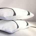Mid-Century Modern Pattern No.8 - Black and White Pillow Sham Gallery Image 3