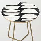 Mid-Century Modern Pattern No.8 - Black and White Side Table Gallery Image 2