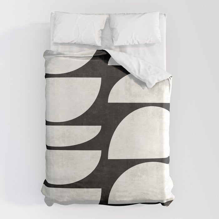 Mid-Century Modern Pattern No.8 - Black and White Duvet Cover Gallery Image 6