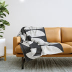 Mid-Century Modern Pattern No.8 - Black and White Throw Blanket Gallery Image 1