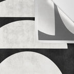 Mid-Century Modern Pattern No.8 - Black and White Wall Tapestry Gallery Image 3