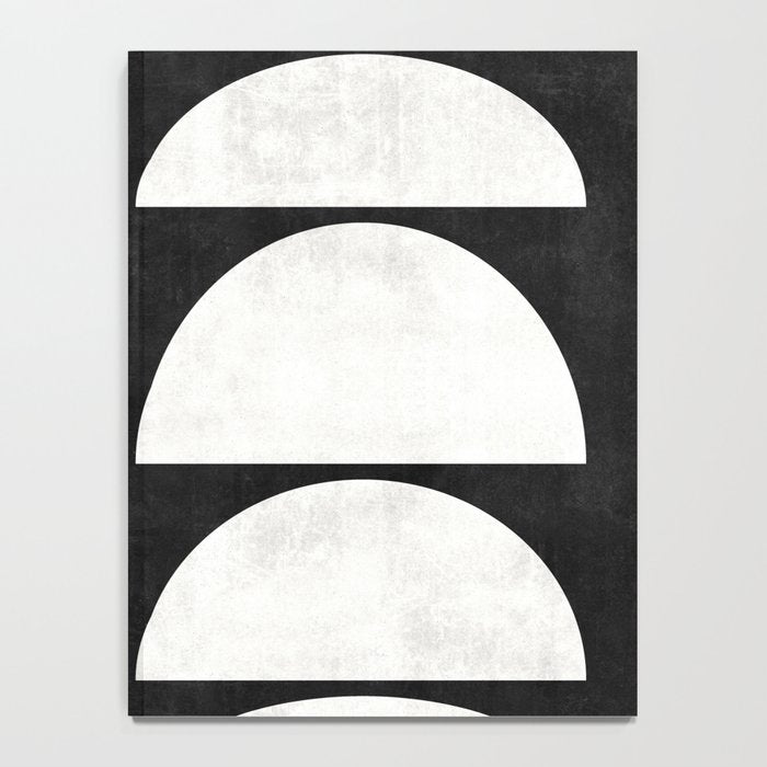Mid-Century Modern Pattern No.8 - Black and White Notebook Gallery Image 4