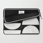 Mid-Century Modern Pattern No.8 - Black and White Laptop Sleeve Gallery Image 2