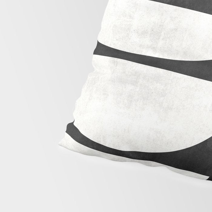 Mid-Century Modern Pattern No.8 - Black and White Pillow Sham Gallery Image 4